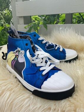 NWT Disney Women’s Size 11 Villains Mid Top Sneakers Cruella Maleficent Ursula